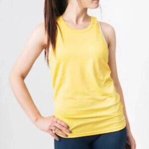 ZYIA | Active Mesh Racer Tank Top Yellow | Sz. S